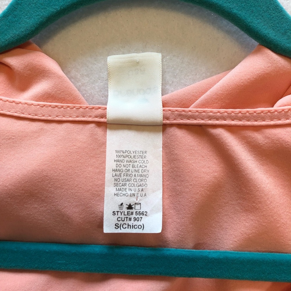 GS Small Solid Block Peach Pink Summer Very Light Weight & Cool Dress size Small - Picture 5 of 8